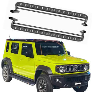 Escalones laterales al por mayor de fábrica, estribo negro, escalón de pie de acero para Suzuki Jimny, accesorios JB64 JB74 - Product Image 1