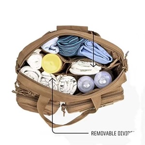 Sac à langer tactique de survie pour papa, grand sac de voyage pour bébé avec système Molle, fabriqué en usine BSCI. - Product Image 2