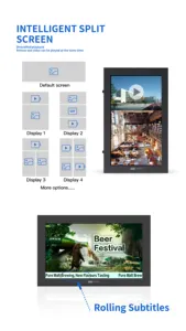 Su geçirmez duvara monte reklam için Lcd Video oynatıcı ucuz fiyat fabrika OEM ODM dijital ekran dijital tabela