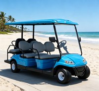 Carrito de Golf A617.4+2 de 6 Plazas, el Área del Asiento Trasero Puede Usarse para Sentar Pasajeros o para Estar de Pie Temporalmente