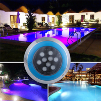 Ip68 étanche RGB 12V blanc chaud focos luces para piscina étang sous-marin lampe submersible sous l'eau led piscine lumière