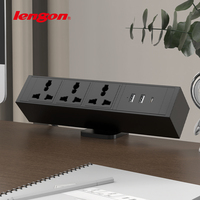 Enchufe universal de 10A/16A, muebles de calidad Superior, abrazadera de escritorio para conferencias, toma de corriente con toma de corriente controlada por USB