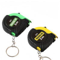 Llavero con mini cinta métrica impresa con logotipo personalizado, resistente, para decoración de fiestas, regalos, herramientas de bolsillo, venta al por mayor para tiendas y proveedores.