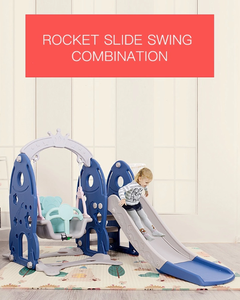 Multi-Fungsional Roket TK Dalam Ruangan Plastik Set Mainan <span class=keywords><strong>Slide</strong></span> - Product Image 2