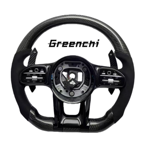 Volant de course en fibre de carbone avec revêtement en cuir premium compatible avec AMG GLB - Product Image 3