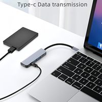 Base de Conexión SYONG 5 en 1 Thunderbolt 4, HDMI 4K, Puertos USB 3.0 y USB 2.0, Hub Tipo C*2 para Computadora Portátil