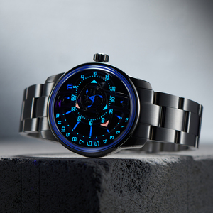 Obblvlo originale quadrante a <span class=keywords><strong>rotore</strong></span> orologio meccanico da uomo ad alta tecnologia luminoso forgiato in acciaio inossidabile JM-ROTOR - Product Image 3