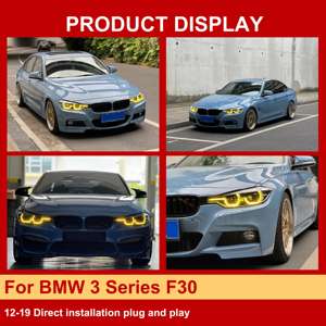 Faros Delanteros Halógenos Xenón J ONE, Venta Caliente, Luz Amarilla/Blanca, Conmutación a Luz Alta para <span class=keywords><strong>BMW</strong></span> Serie 3 F30 2012-2019 - Product Image 5