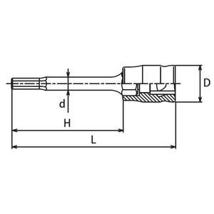 KOKEN - 3010MZ-50-4 3/8 ''Z-series hexagonal bit socket - EAN 4991644039852 HAND SOCKETS 3/8" - Product Image 2