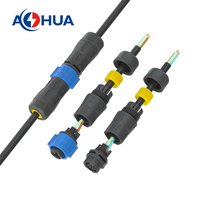 AOHUA 3 broches assemblage prise électrique mâle femelle K15 connexion rapide IP68 connecteur de câble d'éclairage fil à fil prise étanche