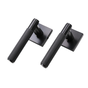Maniglia Moderna per Porta Interna in Alluminio <span class=keywords><strong>con</strong></span> Serratura di Sicurezza, Finitura Nera Opaca, Prezzo Competitivo - Product Image 3