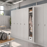 Casier en acier avec serrure pour vestiaire, casier de salle de sport pour employés, boîte de rangement pour vêtements, casier métallique pour personnel de bureau et d'école