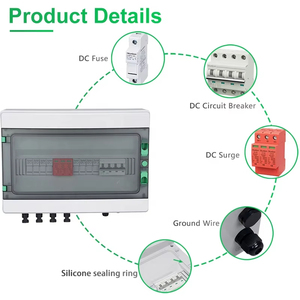 Epepro năng lượng mặt trời hệ thống điện sản phẩm IP65 không thấm nước năng lượng mặt trời <span class=keywords><strong>PV</strong></span> Combiner Box 4 trong 1 ra panel năng lượng mặt trời Combiner box với ngắt kết nối - Product Image 6