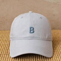 Gorra de Béisbol de Algodón Lavado, Suave, con Bordado Minimalista de la Letra B, Estilo Casual para Hombre y Mujer