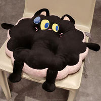 Coussin de siège ergonomique en mousse à mémoire de forme rafraîchissante en forme de U, motif dessin animé mignon, housse amovible, personnalisable pour chaise de bureau, siège de voiture, maison