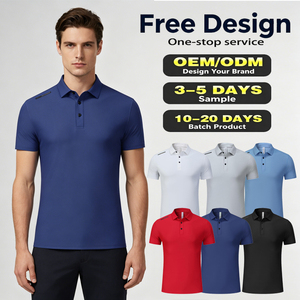 Polos Personalizables <span class=keywords><strong>Bordados</strong></span> para Hombre Hechos de Tela de Punto de Secado Rápido, Ideales para Golf y Vestimenta Formal - Product Image 1