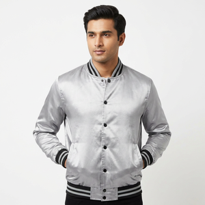 Veste de baseball pour homme personnalisée, style universitaire, durable et tendance, avec nom d'équipe et motif imprimé universitaire - Product Image 1