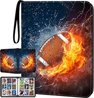 Album classeur pour cartes de baseball à 9 pochettes, capacité de 900 cartes de visite |   Porte-cartes de sport TCG pour objets de collection, couverture en cuir PU, 50 cartes