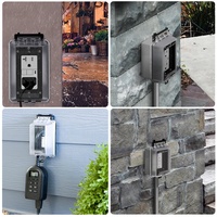 Cache-prise décoratif transparent à charnière pour boîtier de prise GFCI, conforme aux normes nord-américaines, extra-robuste, 1 poste, résistant aux intempéries, à utiliser sous tension
