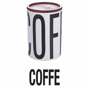 BIGISMORE Barattolo per Caffè in Ceramica Bianca 750ML - Product Image 1