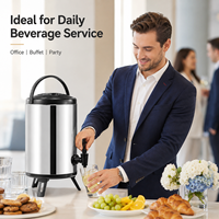 Distributeur de boissons isolé en acier inoxydable Offres Spéciales baril de café seau à thé au lait avec robinet