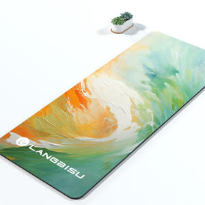 Esterilla de Yoga de gamuza, 183x61cm, gruesa, antideslizante, plegable, para ejercicio en casa, baile, masaje, patrón rectangular - Product Image 3