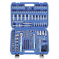 Ensemble d'outils de réparation automobile de 216 pièces, ensemble de clés à cliquet et de douilles professionnelles pour la réparation automobile