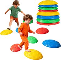 Piedras de Equilibrio para Niños, Piedras Antideslizantes para Saltar, Obstáculos para Coordinación, Bloques de Equilibrio para Ejercicio en Interiores/Exteriores