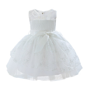 Abito da ballo estivo formale in pizzo floreale senza maniche stile principessa per bambine da 3 <span class=keywords><strong>a</strong></span> 12 anni - Product Image 2
