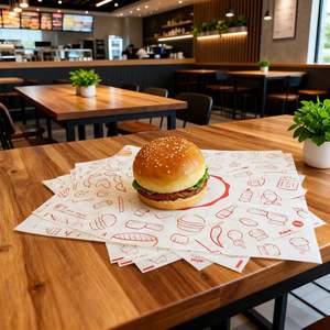 Greaseproof Hamburger <b>Paper</b> Custom Logo Food Grade Sandwich <b>Paper</b> Wax <b>Paper</b> Baking Kitchen Chicken <b>Roll</b> - Product Image 6