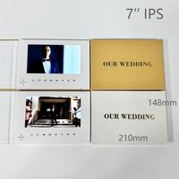 Brochure vidéo personnalisée avec écran IPS de 5 à 7 pouces, livre vidéo blanc, écran LCD pour cadeau de mariage
