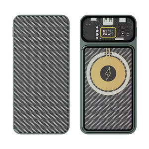 พาวเวอร์แบงค์แบบใสขนาด10000มิลลิแอมป์ต่อชั่วโมงชาร์จแบตแบบแม่เหล็กสำหรับ <span class=keywords><strong>iPhone</strong></span> <span class=keywords><strong>14</strong></span>สินค้าใหม่2023 - Product Image 3