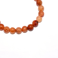 Vente en gros 6/8/10mm naturel Orange feu Dragon veines Agate Bracelet pour femmes hommes