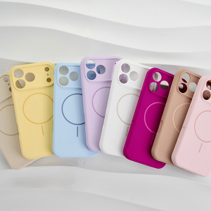 Coque arrière magnétique en silicone de qualité supérieure S042 pour iPhone 17 16 15 14 Pro Max, personnalisable avec LOGO, vente en gros - Product Image 3