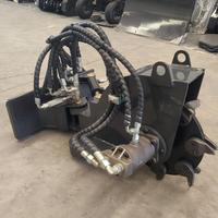 Accessoire broyeur de souches pour mini-chargeuse, en acier haute résistance, hydraulique, à dents en carbure de tungstène à débit personnalisé pour souches d'arbres