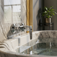 Robinet de baignoire de style minimaliste moderne avec noyau en céramique en alliage de zinc, adapté aux salles de bain d'hôtels et d'appartements