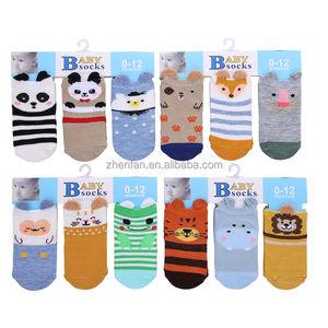 Chaussettes pour bébé en tricot jacquard avec des animaux mignons, chaussettes <span class=keywords><strong>de</strong></span> cheville en coton tendance pour enfants - Product Image 6