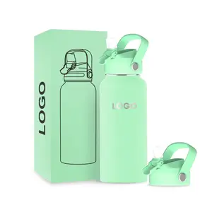 High Quality 304 Stainless Steel Water Bottle Double Wall Vacuum Insulated Flask Sport Water Bottle With Straw