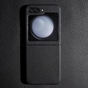Étui de protection antichoc en cuir véritable de luxe pour <span class=keywords><strong>Samsung</strong></span> Galaxy Z Flip 5, étui pliable pour Z Flip 4 3 - Product Image 3