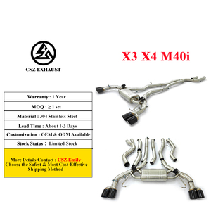 Sistema de Escape Valvetronic CSZ con Silenciador Catback para <span class=keywords><strong>BMW</strong></span> X3 <span class=keywords><strong>X4</strong></span> G01 G02 <span class=keywords><strong>M40i</strong></span> B58 3.0T, Control Remoto, Envío Rápido - Product Image 1