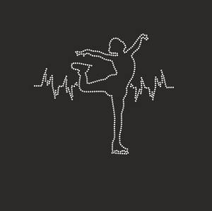 Pom-pom girl personnalisé cristal conception gymnastique strass transfert Hotfix fer à repasser danse <span class=keywords><strong>pose</strong></span> modèle verre chaud matériel - Product Image 4