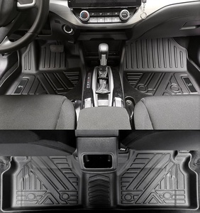 Tapis de sol de voiture en TPE, 4 pièces, moulage par injection, LHD RHD, pour <span class=keywords><strong>Hyundai</strong></span> <span class=keywords><strong>Santa</strong></span> <span class=keywords><strong>Fe</strong></span> (5 places) 2019 2020 2021, accessoires de tapis de voiture 2022 - Product Image 5