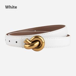 Cinturón Fino de Cuero Genuino con Botón de Churro para Mujer, Decoración de Moda de Alta Clase, Combina con Todo para Jeans y Faldas - Product Image 6