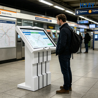 Terminal interactif numérique HRAY pour bibliothèques, centres commerciaux et comptoirs de métro avec support de cadre personnalisé OEM