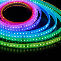 Tira de Luces LED RGB para Automóvil de 12V/24V CC, WS2811 WS2812B DMX, Direccionable, Programable, Flexible, Impermeable, con Control por Voz, de Fábrica China