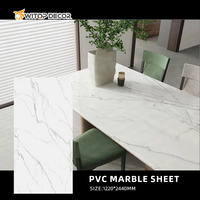 Plaques de PVC en marbre artificiel pour décoration intérieure, 1220*2440mm*3mm, vente chaude