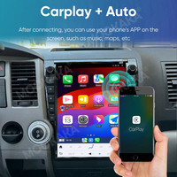 Radio mobil 13 "Untuk Toyota Tundra 2007-2013 Android Carplay 360, pemutar Multimedia Mobil navigasi Stereo otomatis untuk gaya Tesla