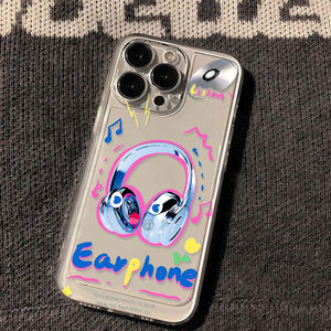 Cool Color Écouteurs Impression Antichoc Espace TPU Housse de Téléphone Portable pour <span class=keywords><strong>Iphone</strong></span> X Xr Xs 11 12 13 <span class=keywords><strong>14</strong></span> 15 16 17 Pro Max - Product Image 6