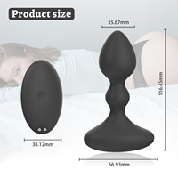 Ylove Stimulateur en silicone liquide, plug anal, plug anal rechargeable par USB, contrôle par application, masseur de prostate, jouet sexuel pour hommes, vente en gros usine