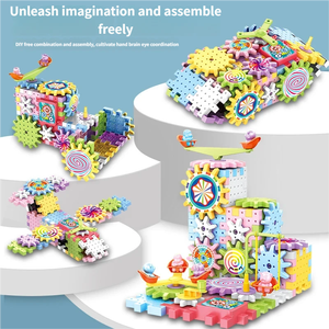 Blocchi da Costruzione Elettrici in Plastica ABS per Bambini, Rotazione a Ingranaggi, Educazione Precoce, Puzzle per Ragazzi e Ragazze, Particelle Grandi - Product Image 6